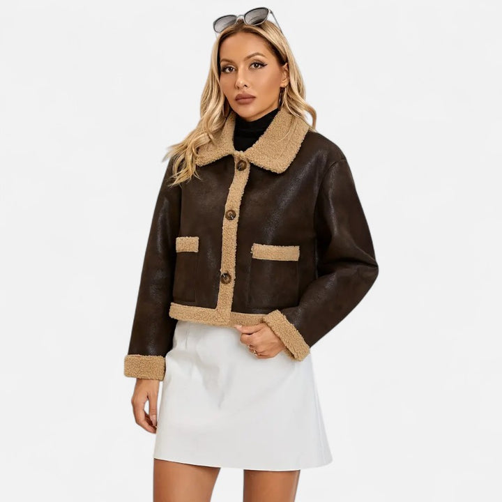 Ariste | Veste courte en fausse fourrure pour femme