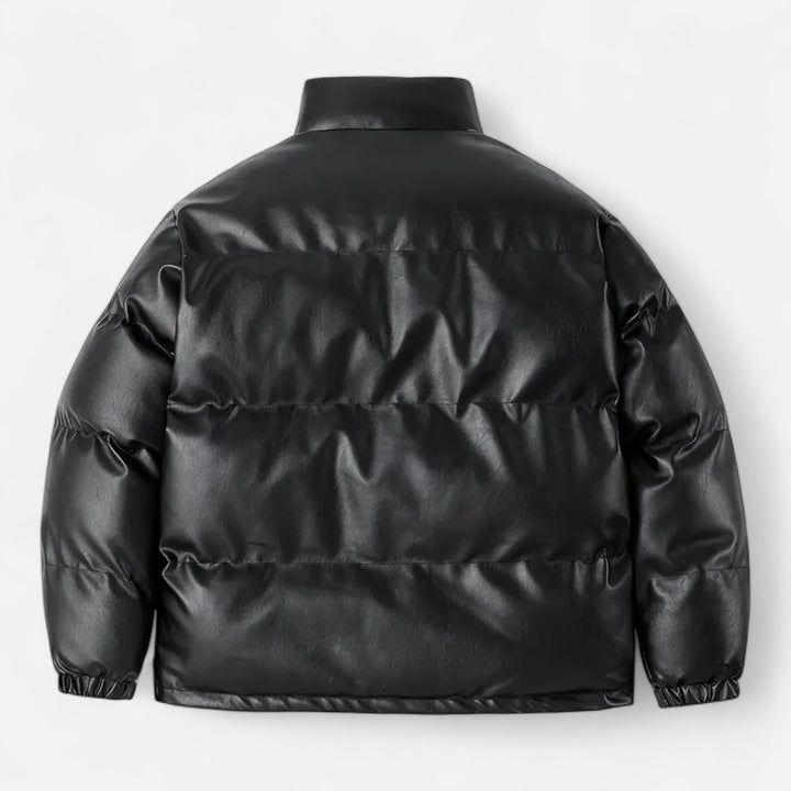 Ariste | Veste courte en PU épais pour homme