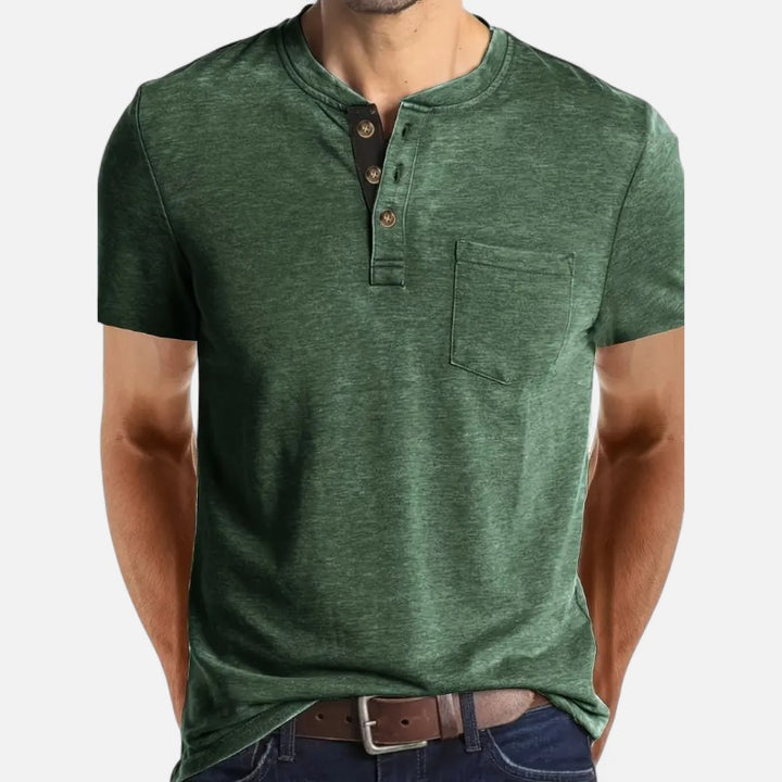 Ariste | T-shirt col tunisien pour homme