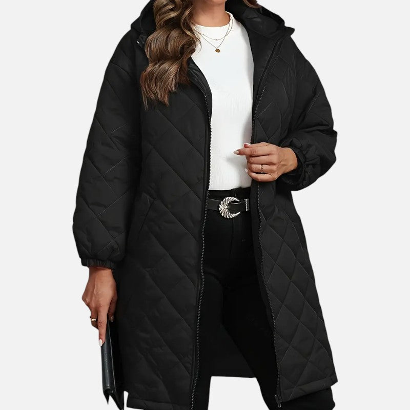 Ariste | Manteau matelassé à capuche grande taille pour femme