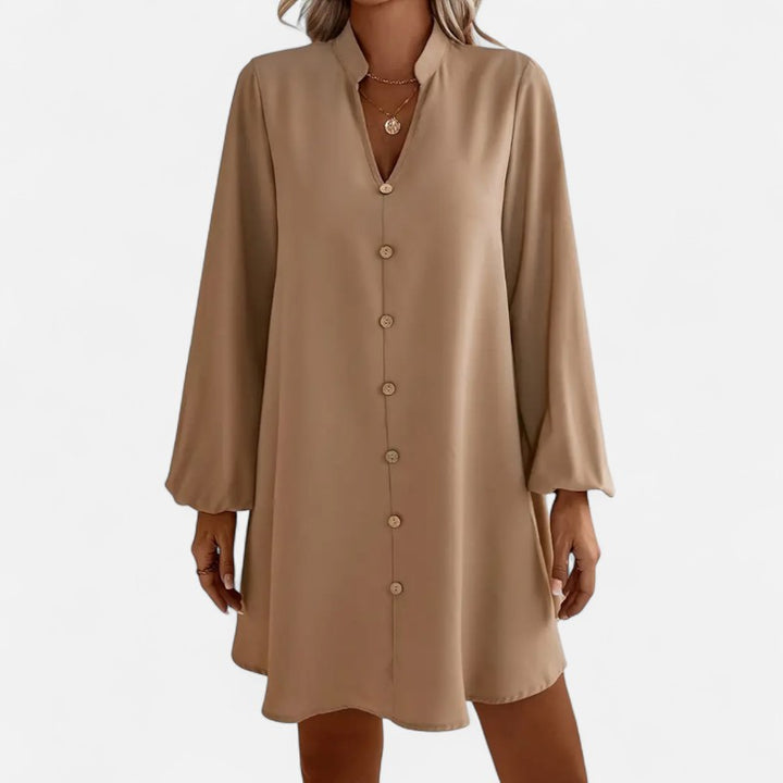 Ariste | Robe chemise fluide boutonnée pour femme