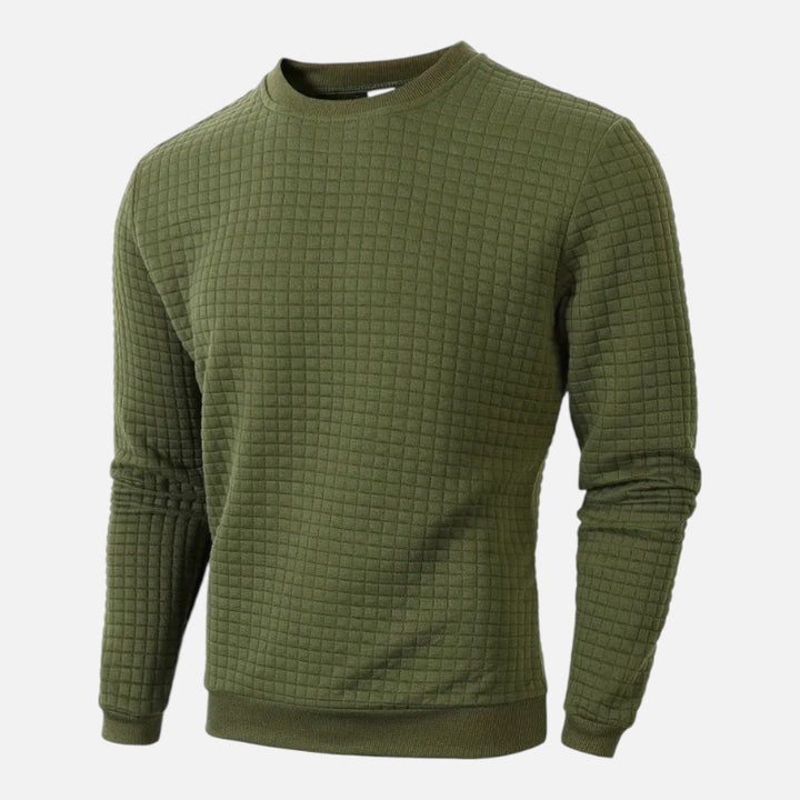 Ariste | Pull à manches longues à carreaux bohèmes pour homme