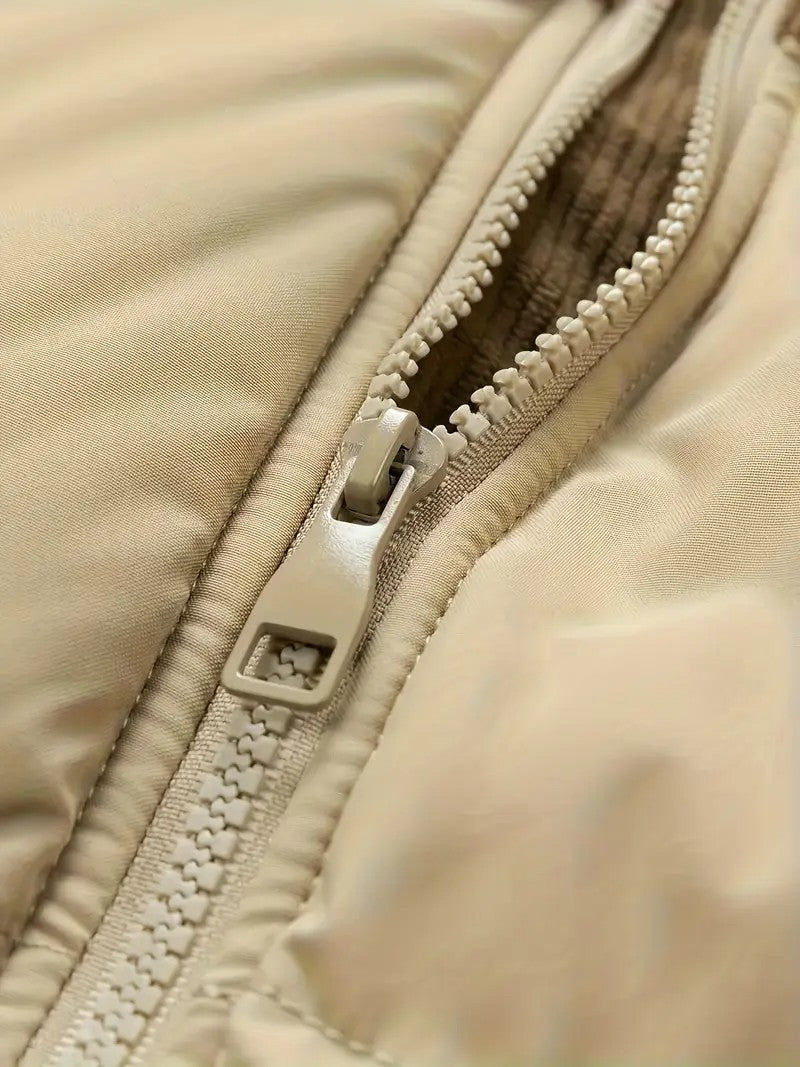 Ariste | Veste détachable à capuche et blocs de couleur chaude