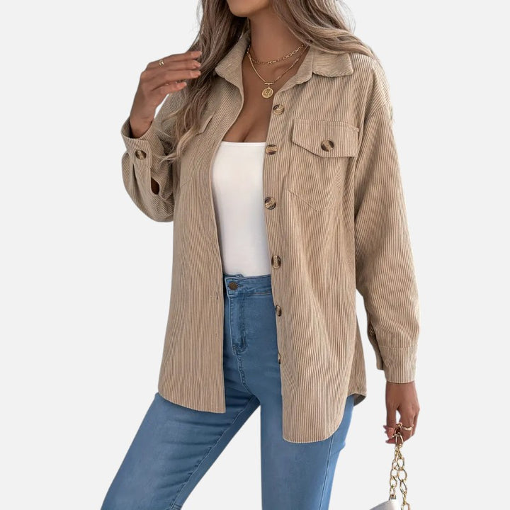 Ariste | Veste en velours côtelé à manches longues pour femme