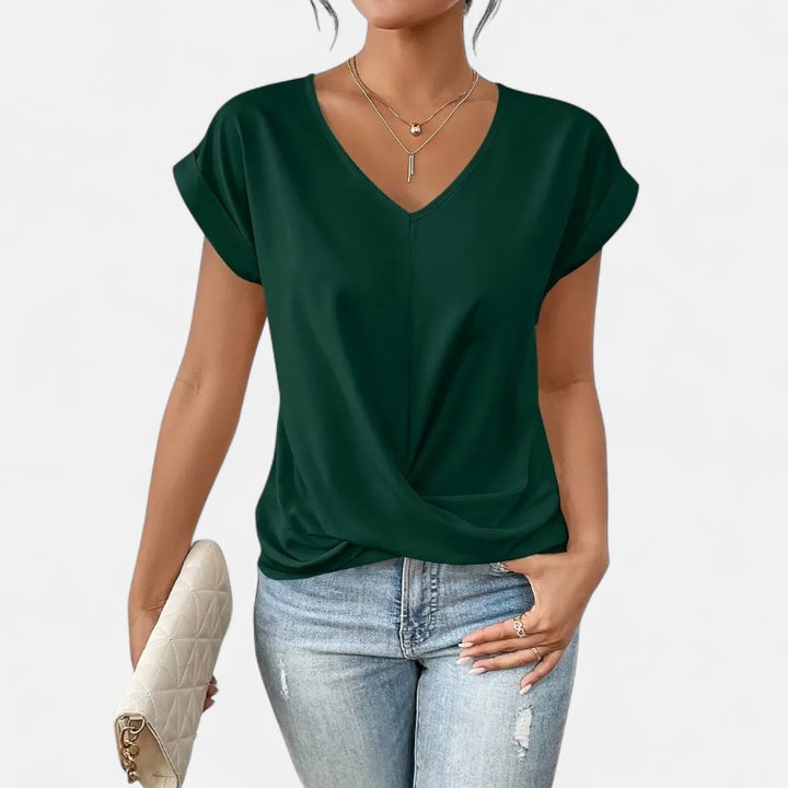 Ariste | T-shirt drapé élégant pour femmes