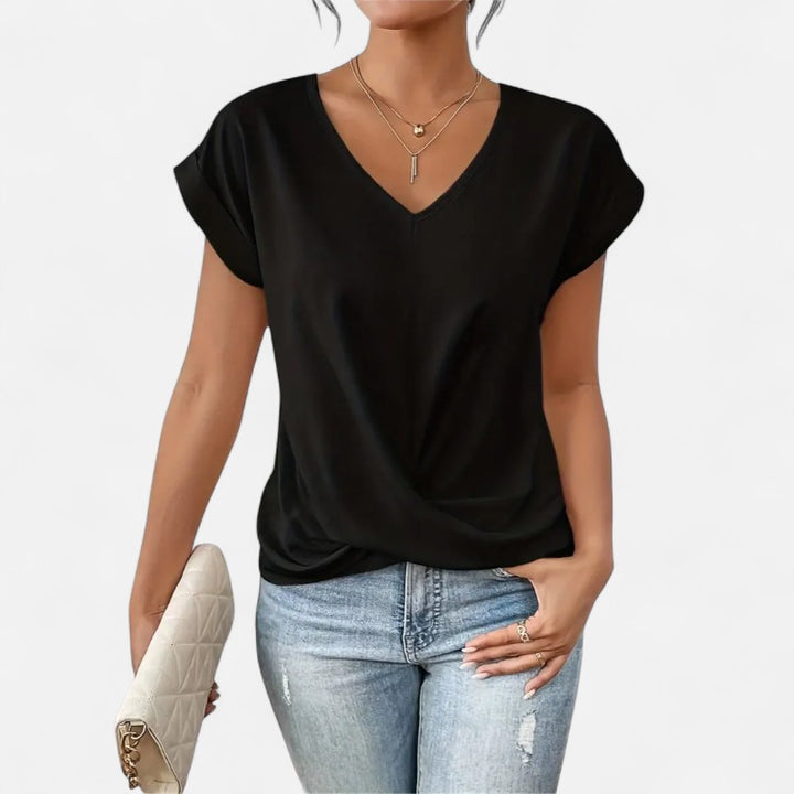 Ariste | T-shirt drapé élégant pour femmes