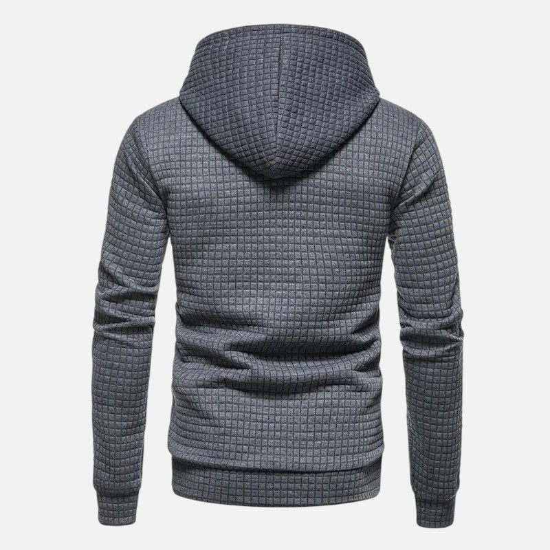 Ariste | Sweat à capuche à manches longues à carreaux bohèmes pour homme