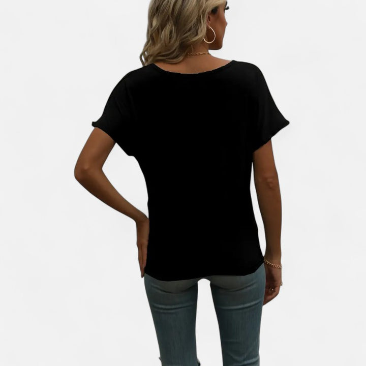 Ariste | T-shirt croisé en bas pour femmes