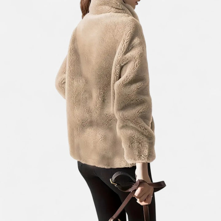 Ariste | Manteau teddy à cordon à serrer pour femme