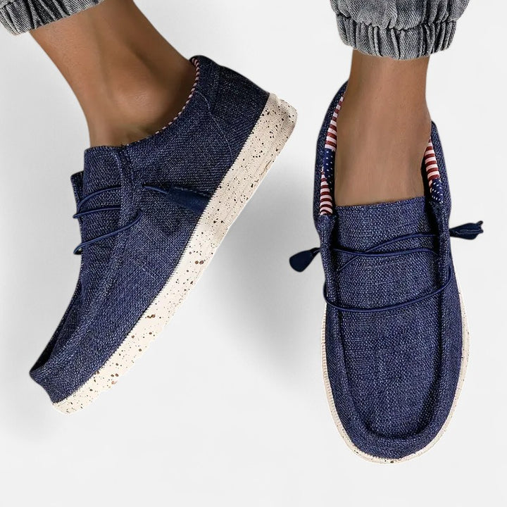 Ariste | Mocassins à enfiler pour homme avec motif drapeau