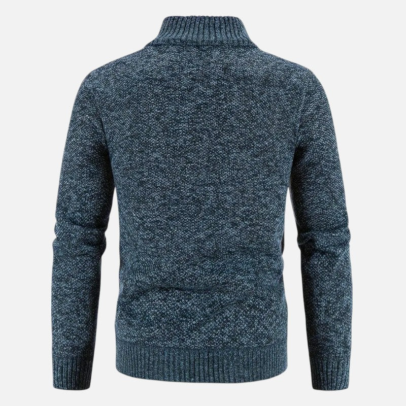 Ariste | Pull-over en tricot à col montant et fermeture éclair pour homme