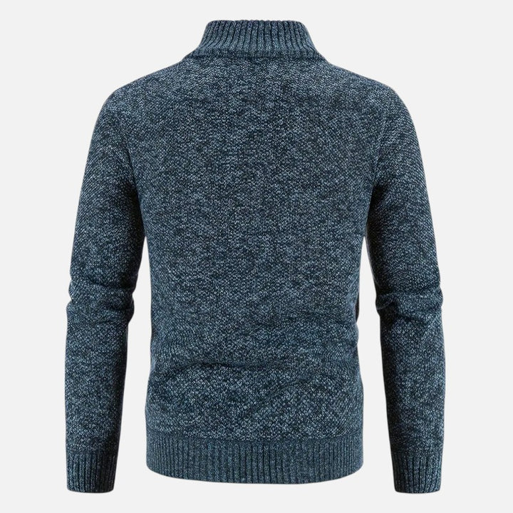 Ariste | Pull-over en tricot à col montant et fermeture éclair pour homme