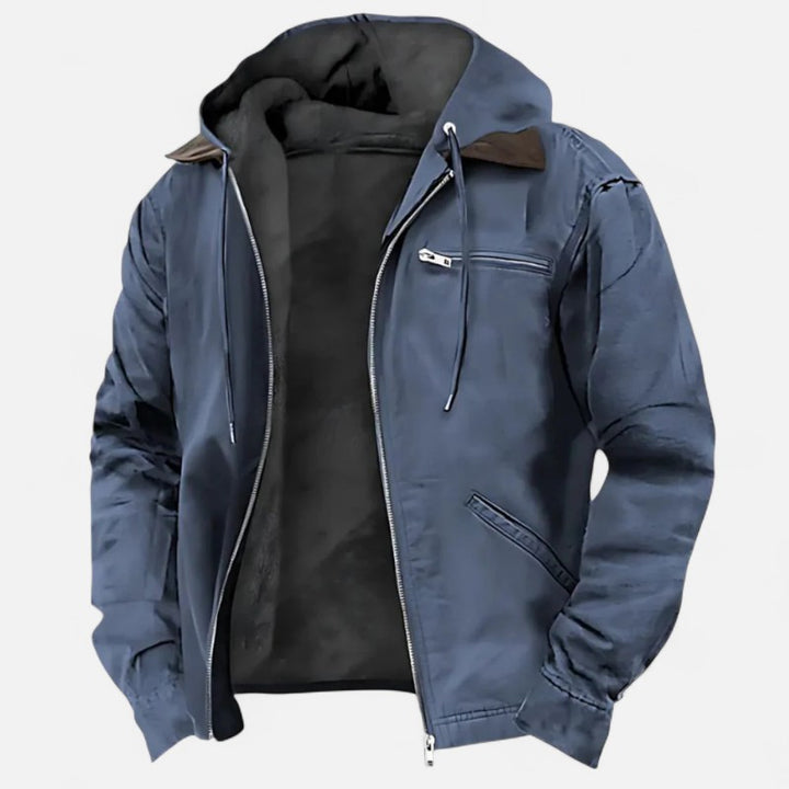 Ariste | Veste pour homme avec capuche et fermeture éclair – élégante et polyvalente