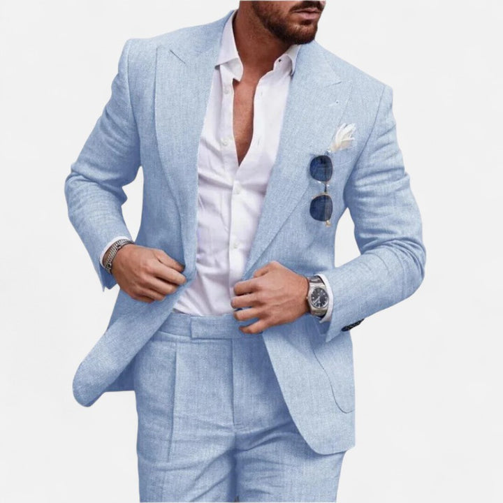 Ariste | Costume 2 pièces en lin Élégant pour homme, pour la plage et les fêtes