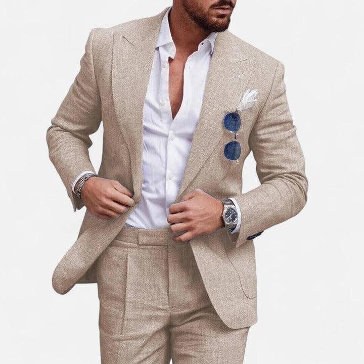 Ariste | Costume 2 pièces en lin Élégant pour homme, pour la plage et les fêtes