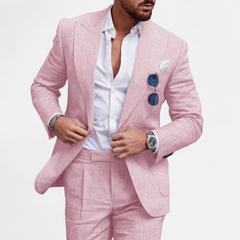 Ariste | Costume 2 pièces en lin Élégant pour homme, pour la plage et les fêtes
