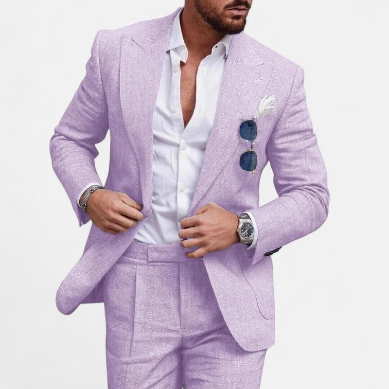 Ariste | Costume 2 pièces en lin Élégant pour homme, pour la plage et les fêtes