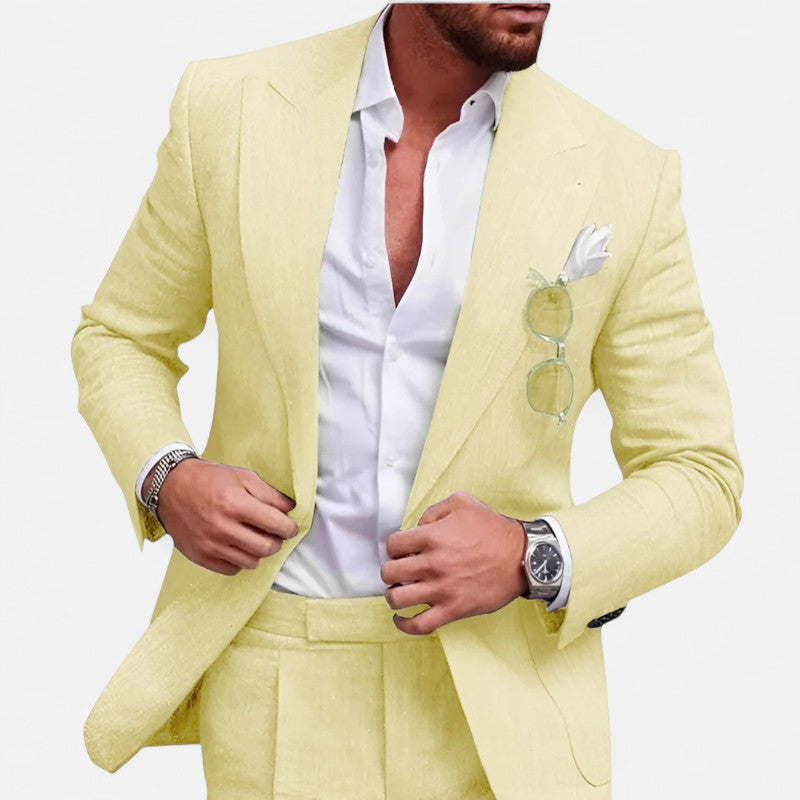 Ariste | Costume 2 pièces en lin Élégant pour homme, pour la plage et les fêtes
