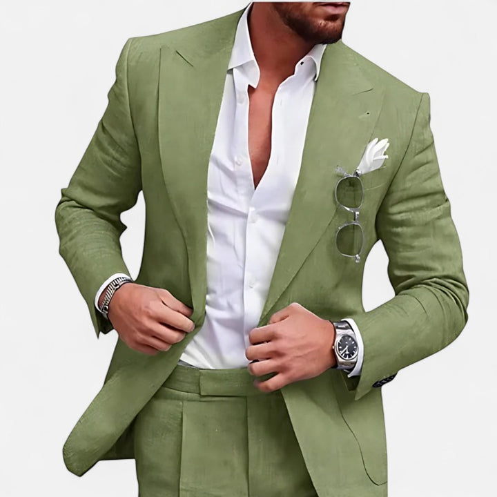 Ariste | Costume 2 pièces en lin Élégant pour homme, pour la plage et les fêtes