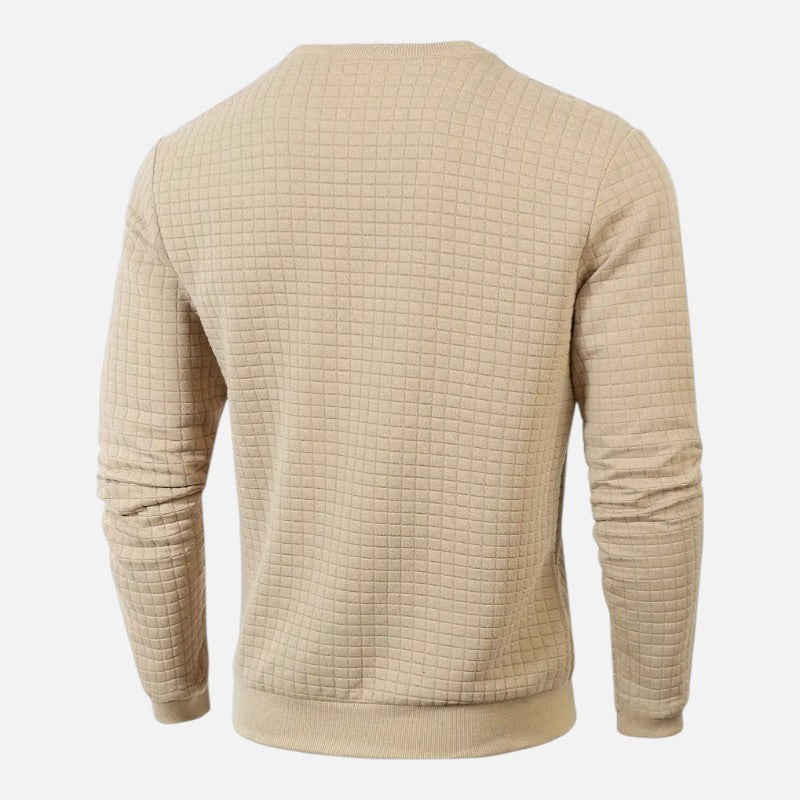 Ariste | Pull à manches longues à carreaux bohèmes pour homme