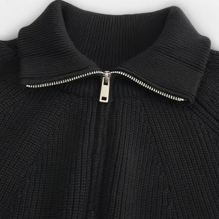 Ariste | Cardigan zippé demi-ouverture pour homme