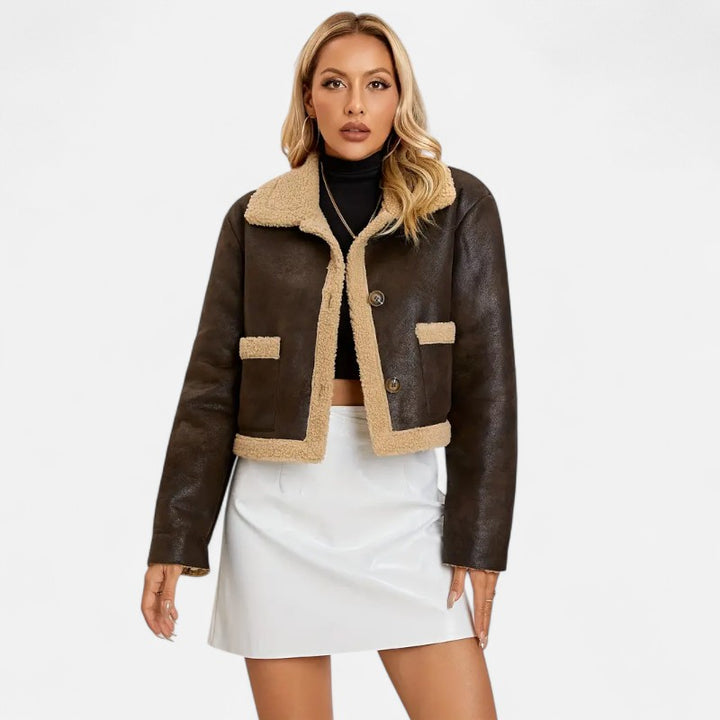 Ariste | Veste courte en fausse fourrure pour femme