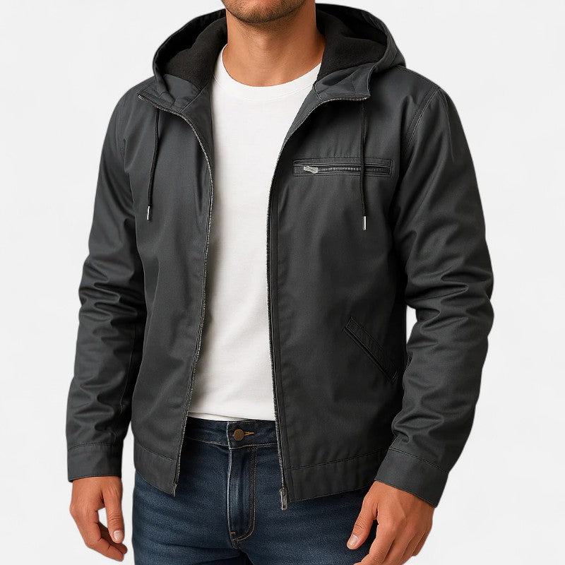 Ariste | Veste pour homme avec capuche et fermeture éclair – élégante et polyvalente
