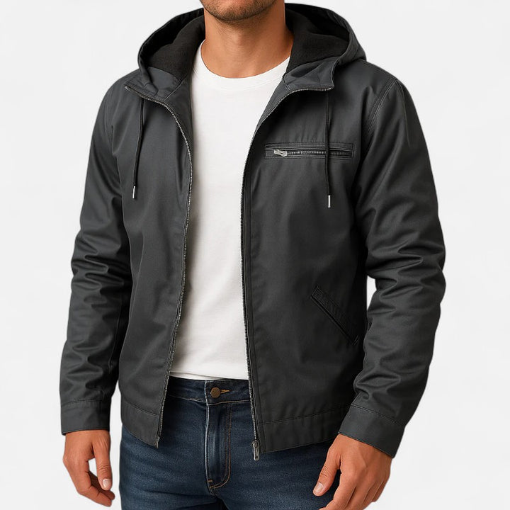 Ariste | Veste pour homme avec capuche et fermeture éclair – élégante et polyvalente