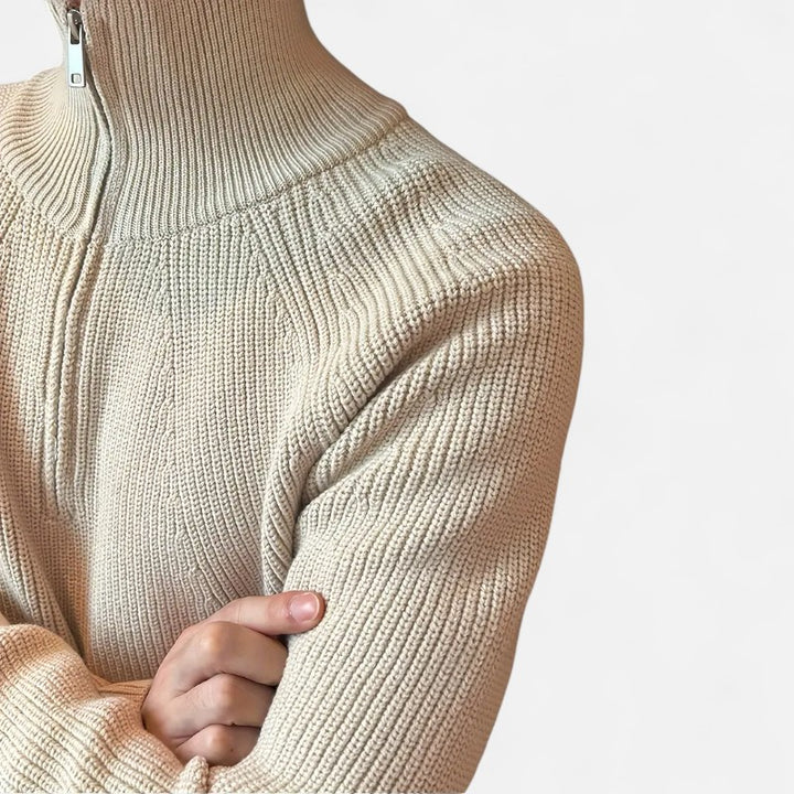 Ariste | Cardigan zippé demi-ouverture pour homme