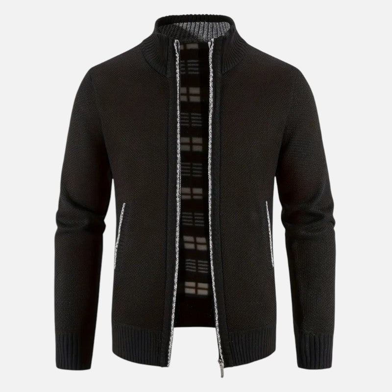 Ariste | Pull-over en tricot à col montant et fermeture éclair pour homme