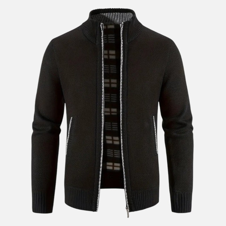 Ariste | Pull-over en tricot à col montant et fermeture éclair pour homme