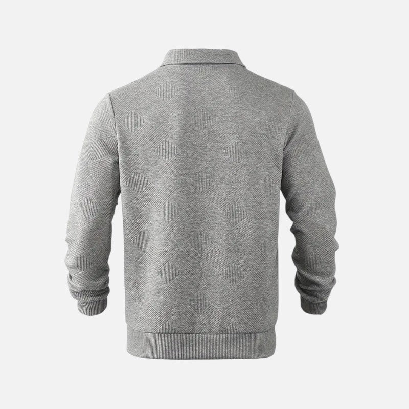 Ariste | Sweat-shirt décontracté à col zippé et rayures pour homme