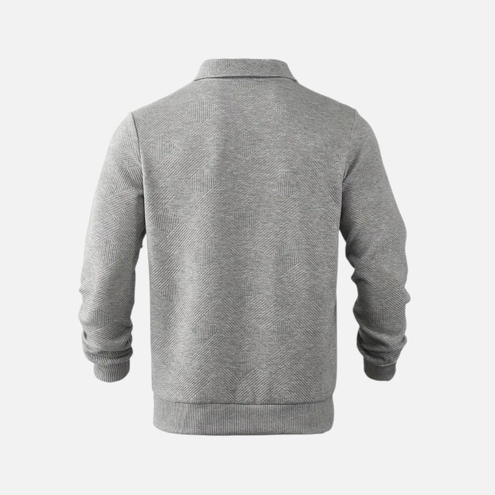Ariste | Sweat-shirt décontracté à col zippé et rayures pour homme