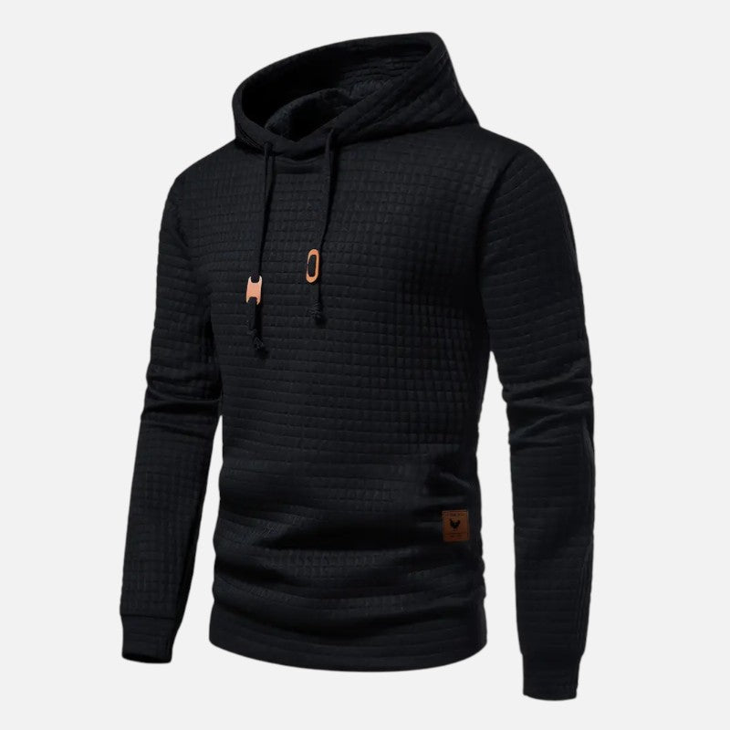 Ariste | Sweat à capuche à manches longues à carreaux bohèmes pour homme