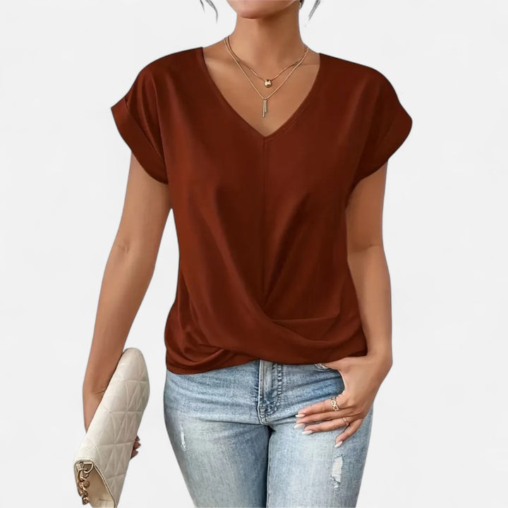 Ariste | T-shirt drapé élégant pour femmes