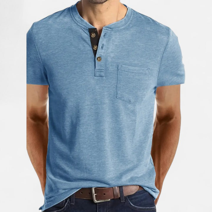 Ariste | T-shirt col tunisien pour homme
