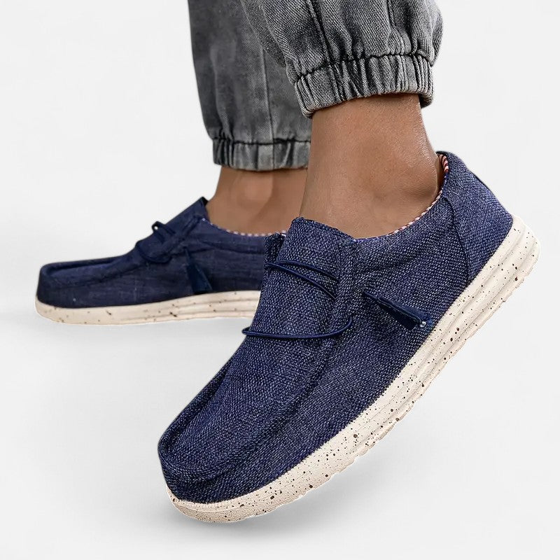 Ariste | Mocassins à enfiler pour homme avec motif drapeau