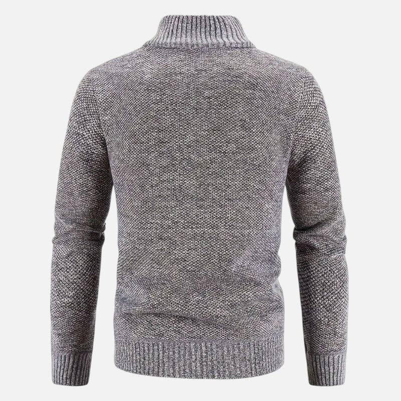 Ariste | Pull-over en tricot à col montant et fermeture éclair pour homme