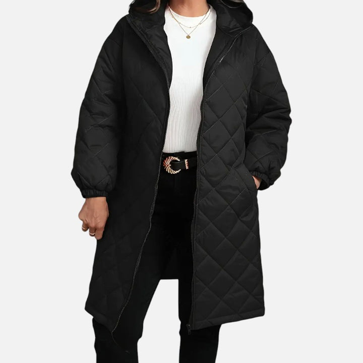 Ariste | Manteau matelassé à capuche grande taille pour femme