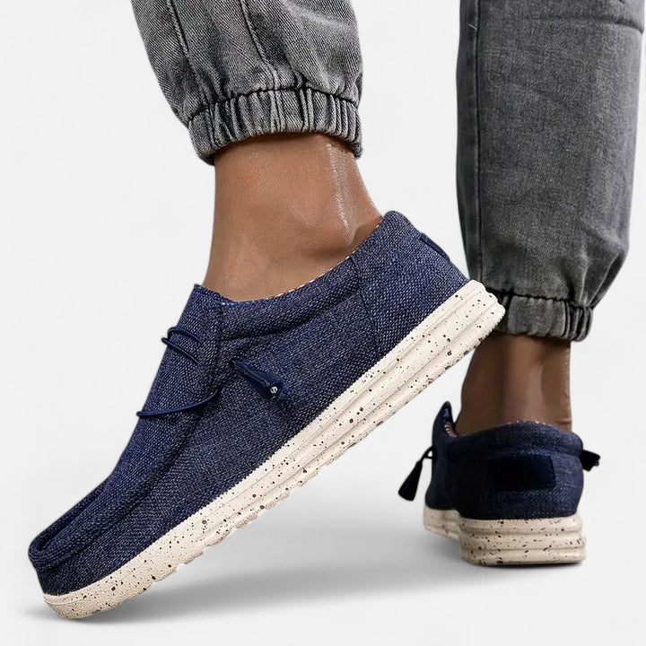 Ariste | Mocassins à enfiler pour homme avec motif drapeau