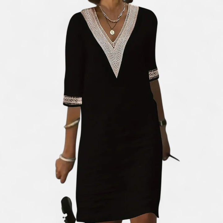 Ariste | Robe d'été à col V en dentelle pour femme