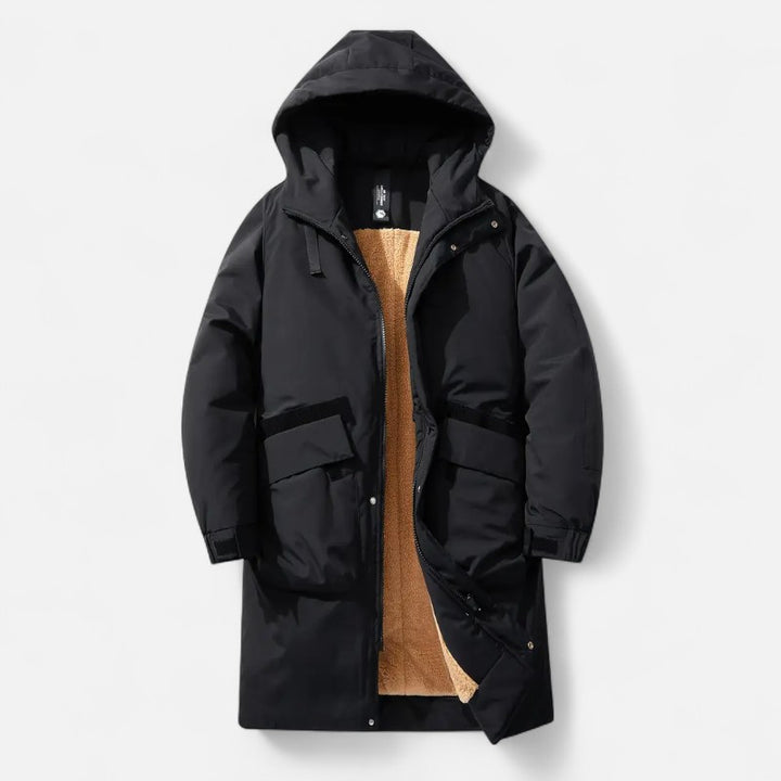 Ariste | Manteau d’hiver grande taille à capuche pour homme