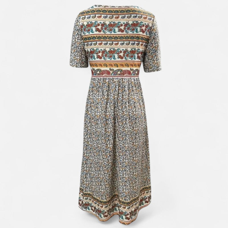 Ariste | Robe longue fleurie fluide avec poches pour femme