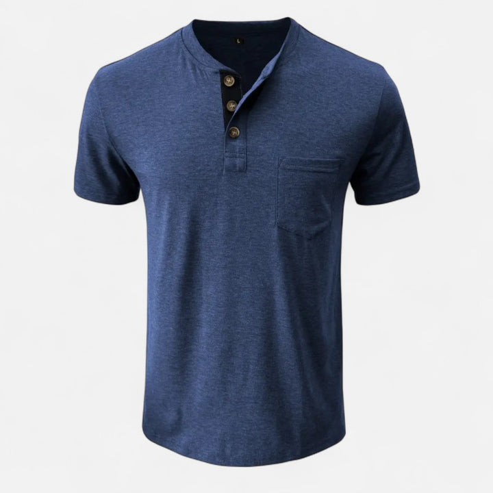 Ariste | T-shirt col tunisien pour homme