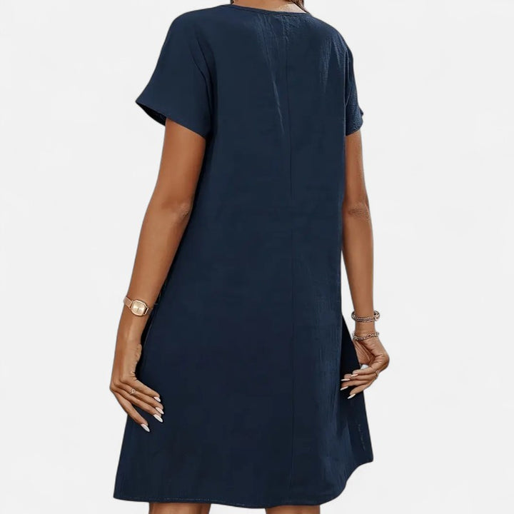 Ariste | Robe en coton à poches pour femme