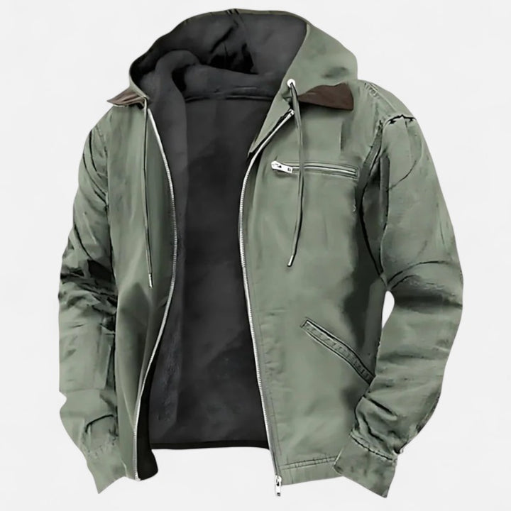 Ariste | Veste pour homme avec capuche et fermeture éclair – élégante et polyvalente