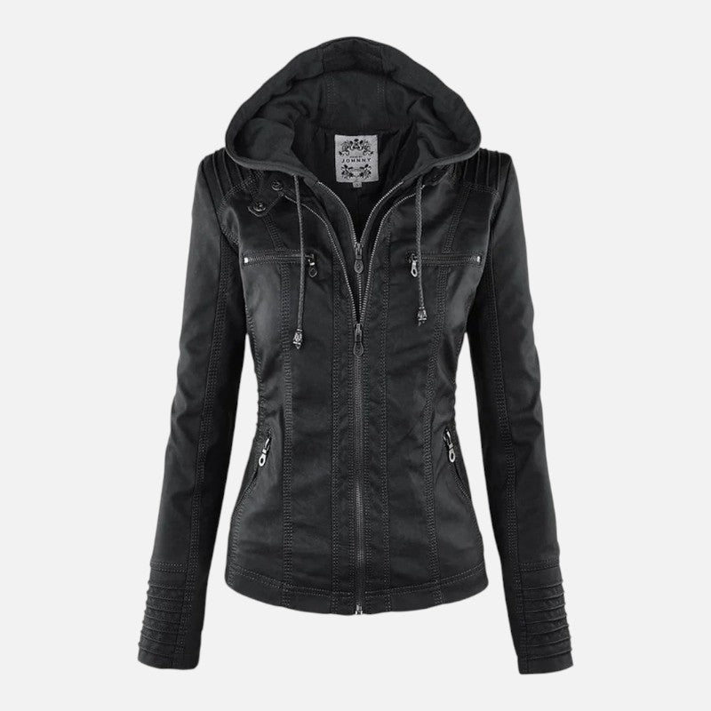 Ariste | Veste en Cuir avec Capuche