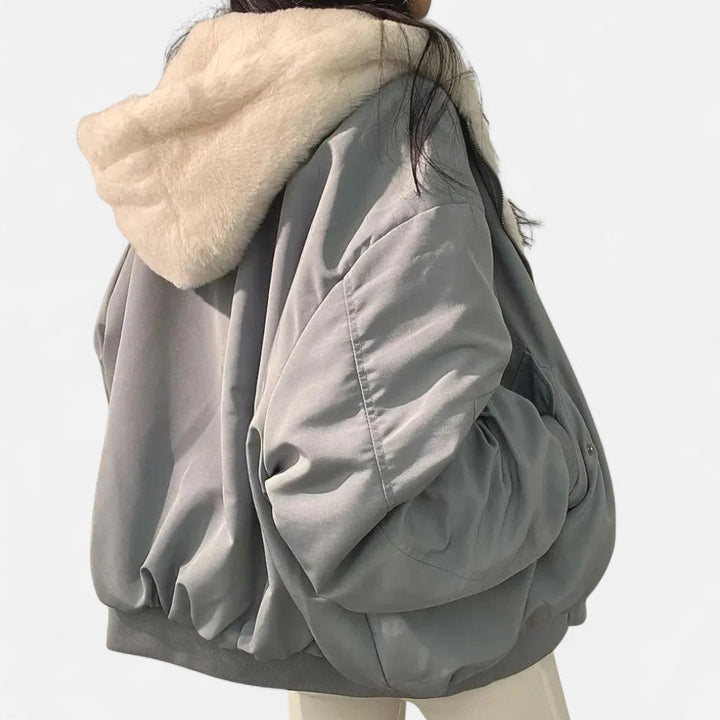 Ariste | Veste d'hiver douce à double couche avec capuche pour femmes
