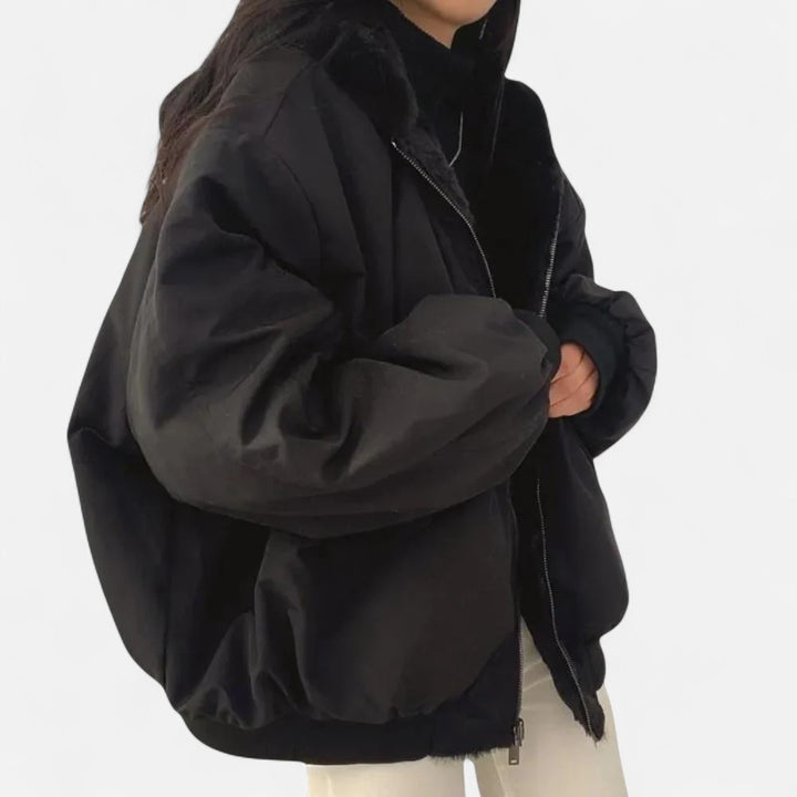Ariste | Veste d'hiver douce à double couche avec capuche pour femmes