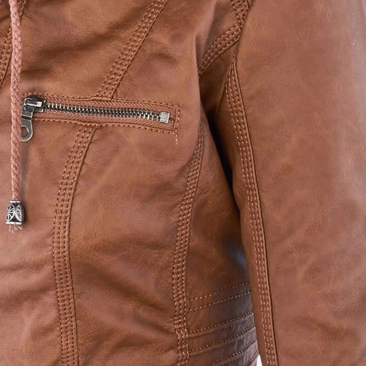 Ariste | Veste en Cuir avec Capuche